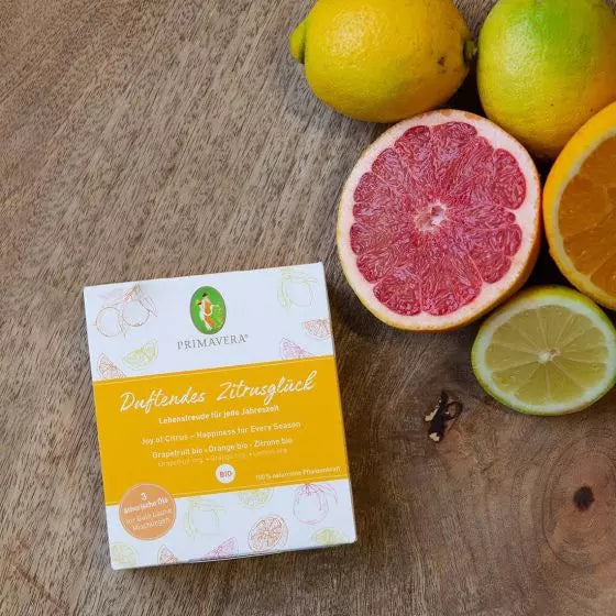 Set Duftendes Zitrusglück: Grapefruit, Orange und Zitrone