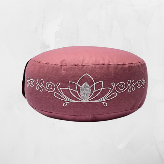 Meditationskissen Lotus aus Bio-Baumwolle in altrosa