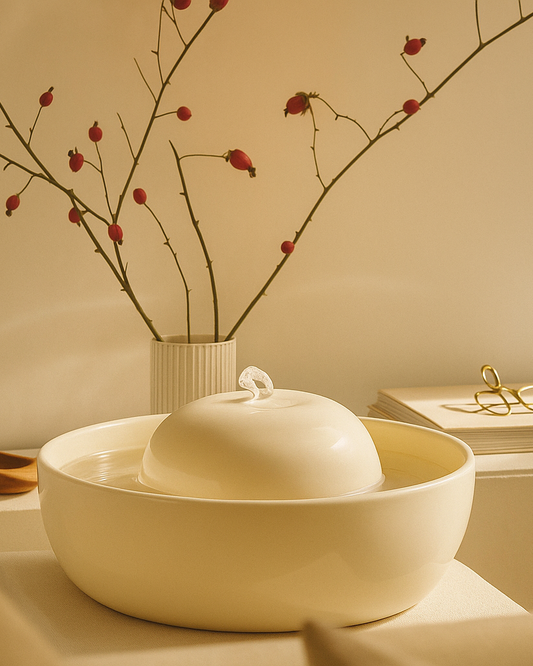 Feng Shui Brunnen handgefertigter Zimmerbrunnen mit leiser Pumpe