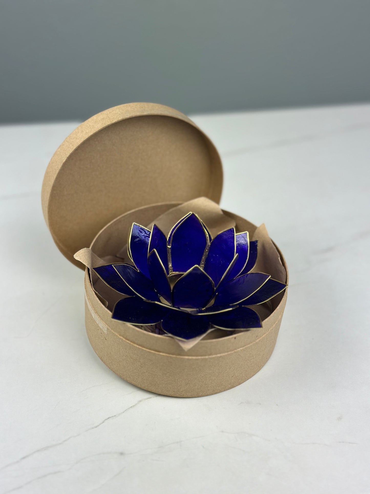 Ajna Chakra Lotus - Indigo (blau) und Gold