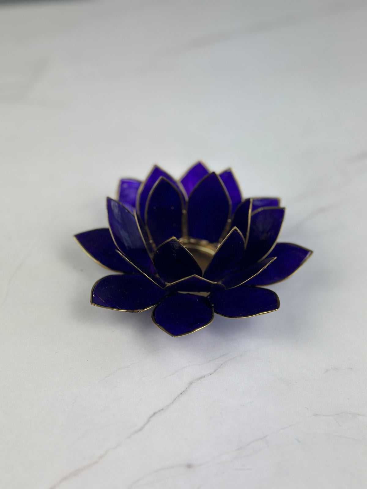 Lotus Teelichthalter - Violett Kronenchakra
