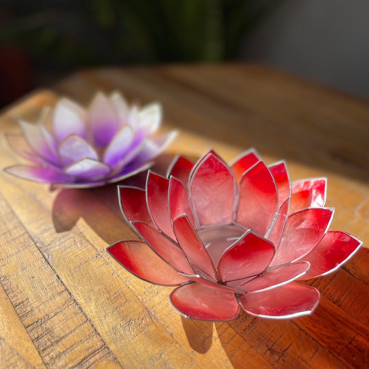 Lila Lotusblume für Deine Kerzenhalter