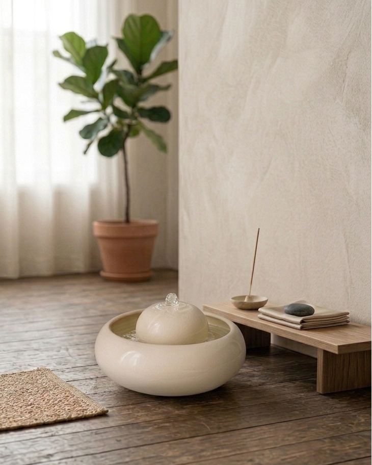 Ceramic Fountain Cream Ø 25.5 cm