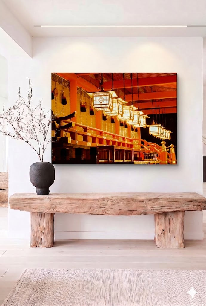 Feng Shui Bild „Element Feuer“ – Ausdrucksstarkes Fotografie mit Tiefe