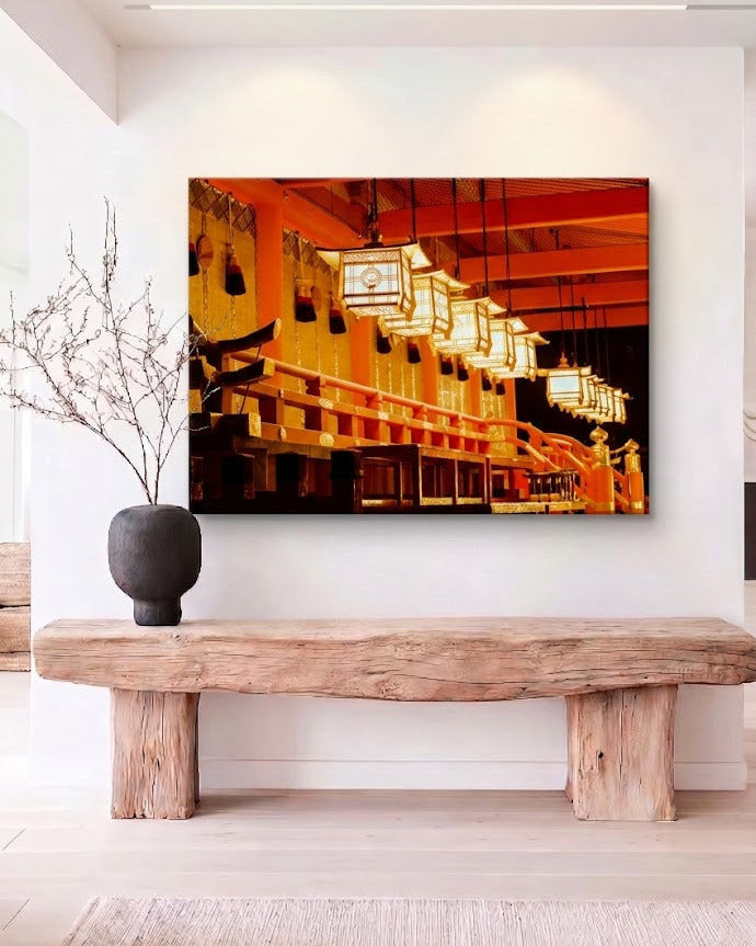 Feng Shui Bild „Element Feuer“ – Ausdrucksstarkes Fotografie mit Tiefe