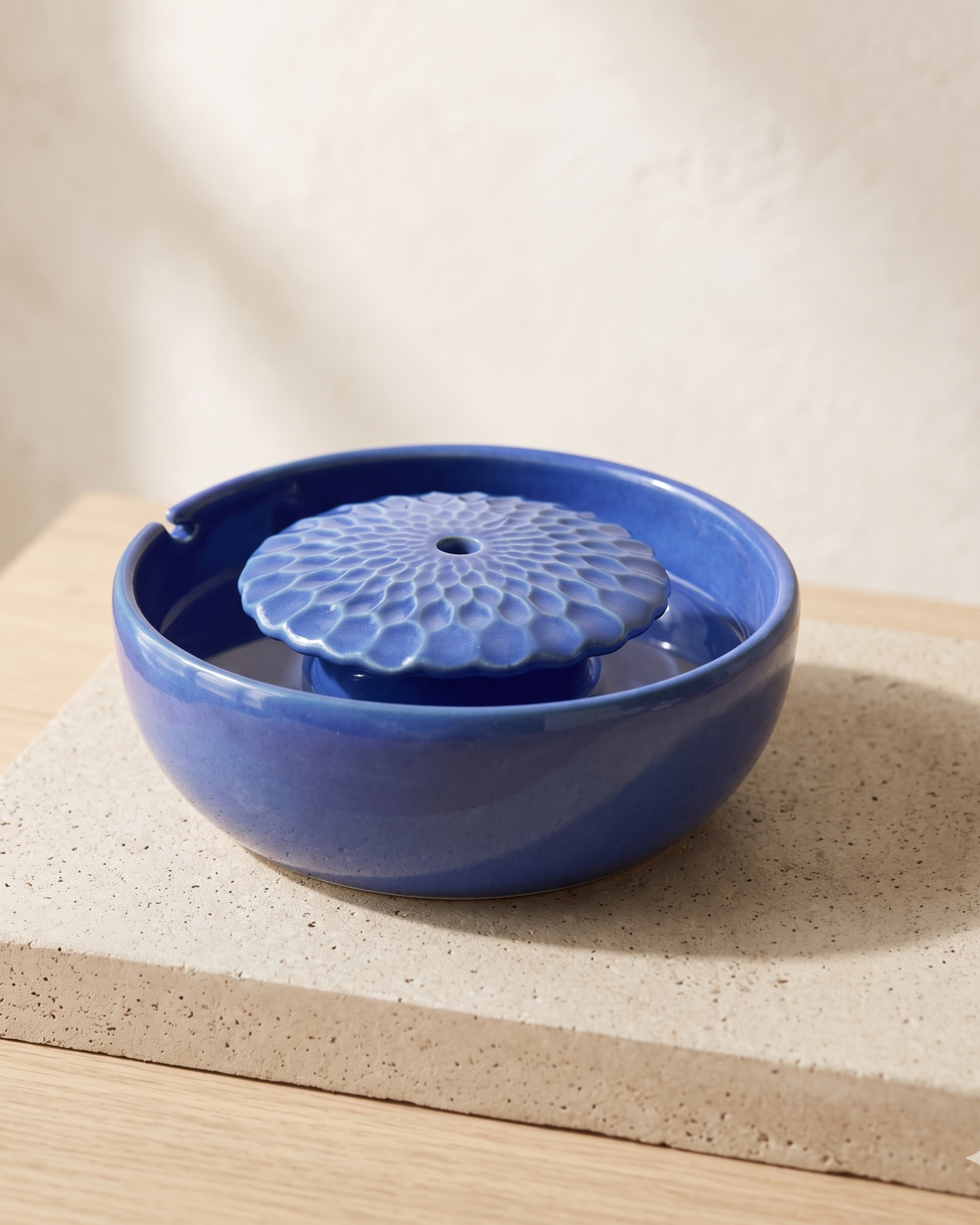 Ceramic fountain Blue Flower Ø 25.5 cm