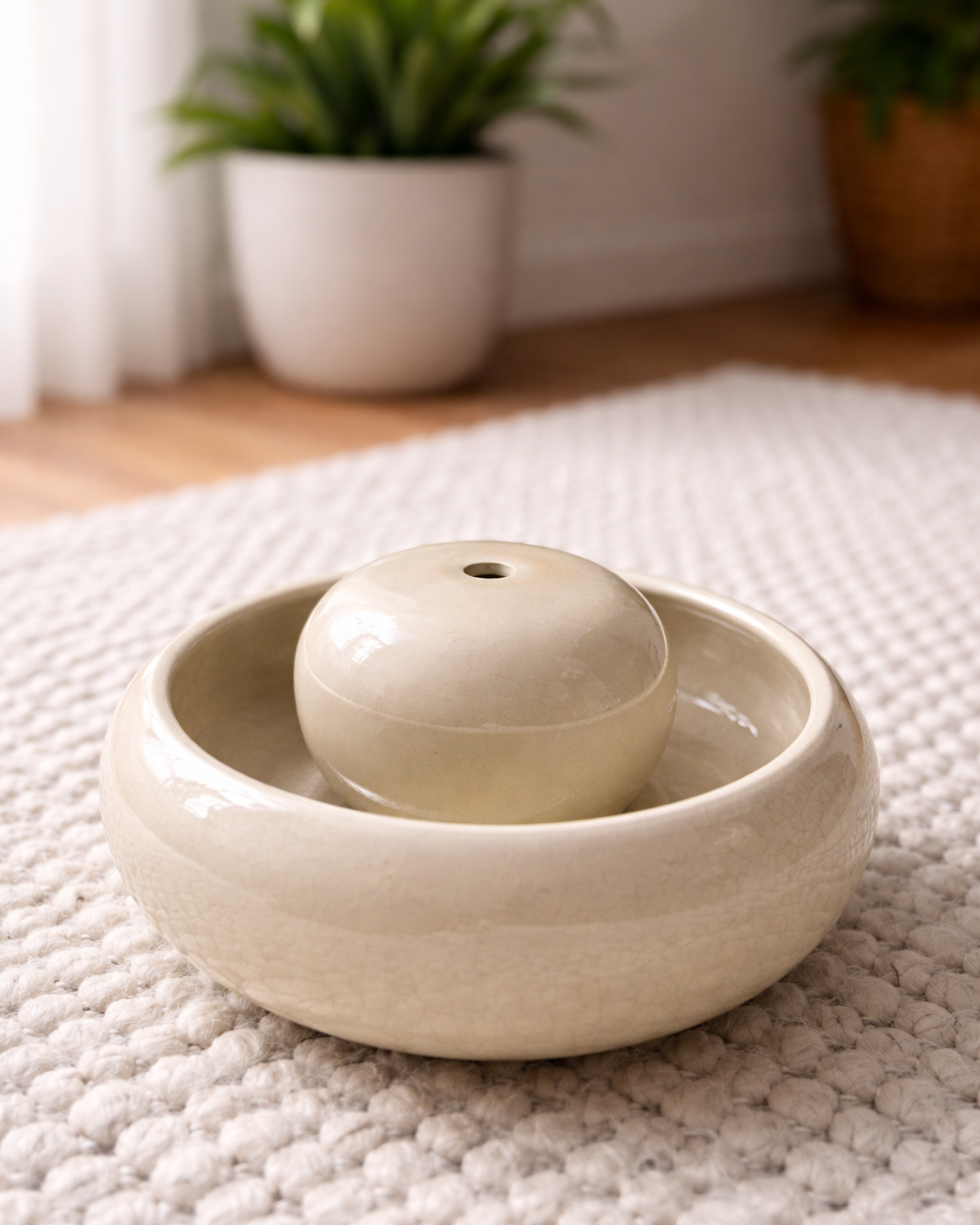 Keramikbrunnen Creme Ø 25,5 cm
