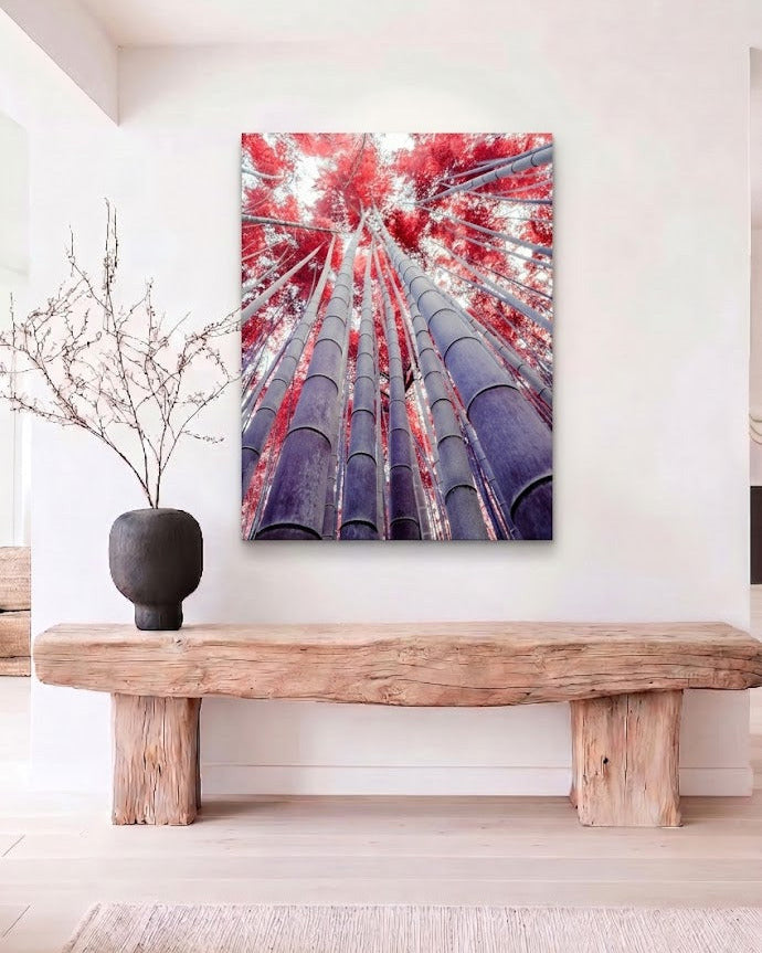 Feng Shui Bild „Feuer & Holz“ – Harmonische Leinwand für Wärme & Balance