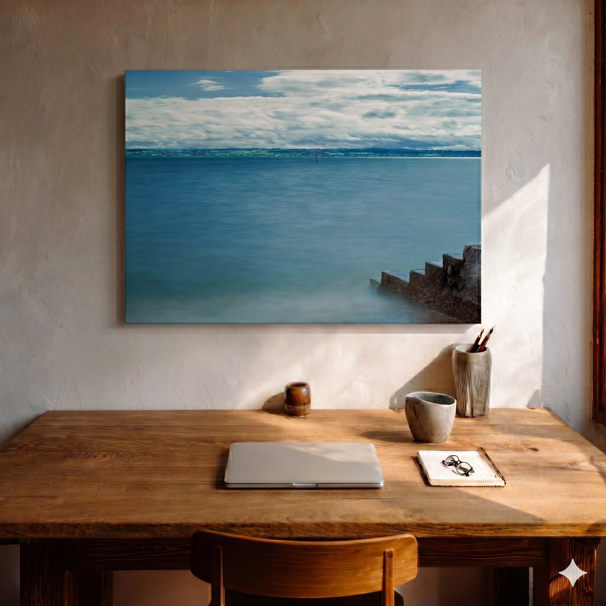 Feng Shui Bild „Element Wasser“ – Leinwand für Klarheit & Ruhe im Raum