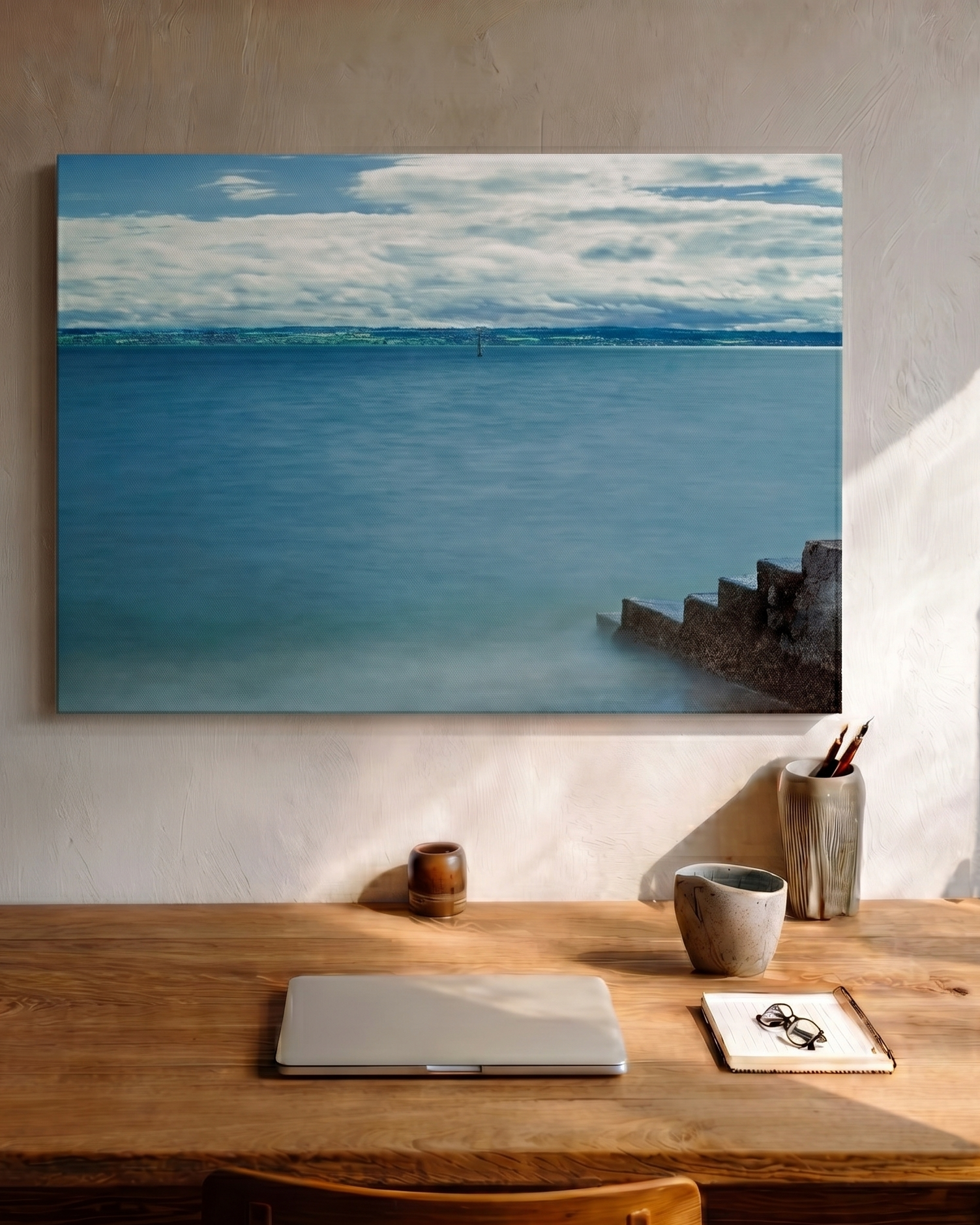Feng Shui Bild „Element Wasser“ – Leinwand für Klarheit & Ruhe im Raum