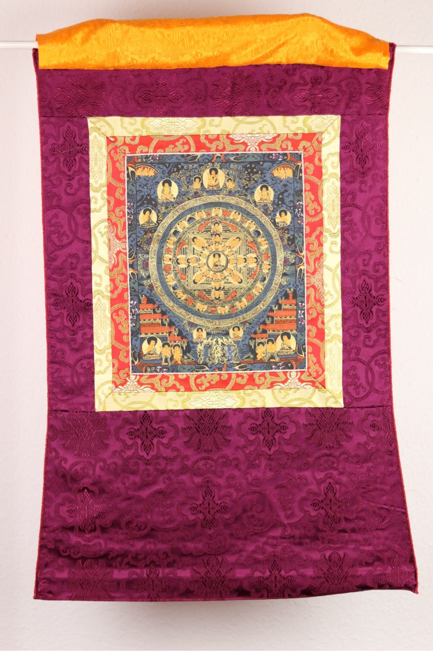 Thangka tibetischen Wandbehang: Leben des Buddha
