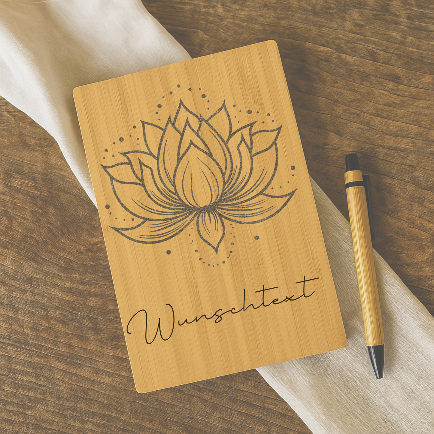 Personalisiertes Notizbuch aus Bambus