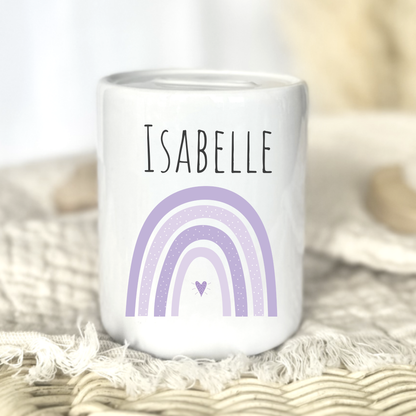 Personalisierte Keramik-Spardose mit Namen – liebevolles Geschenk zur Geburt oder Taufe