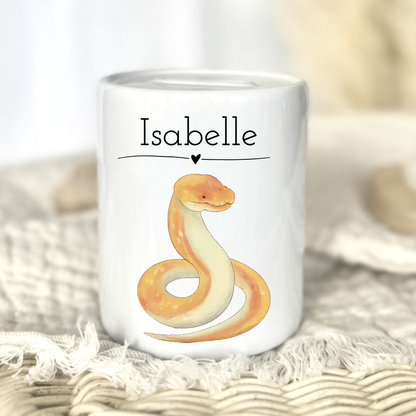 Personalisierte Keramik-Spardose mit Namen – Geschenk zur Geburt oder Taufe