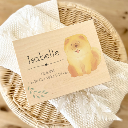 Personalisierte Holzkiste – mit Namen und Geburtsdaten