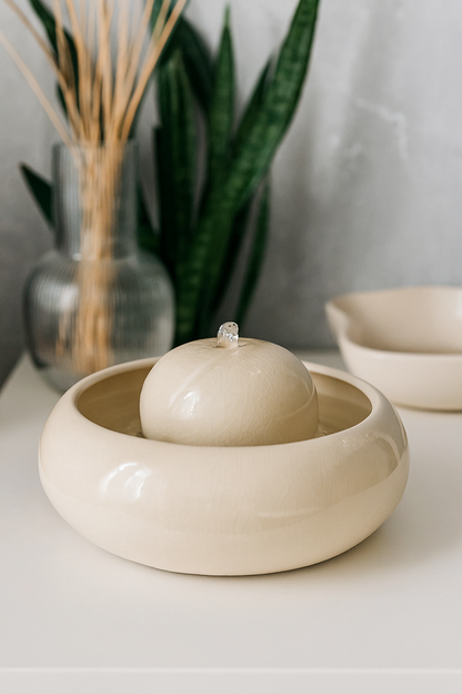 Feng Shui Brunnen Mint – handgefertigter Keramik Zimmerbrunnen