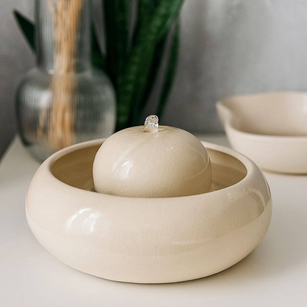 Feng Shui Brunnen Keramik Blau – Quelle der Ruhe & Harmonie | Handgemacht