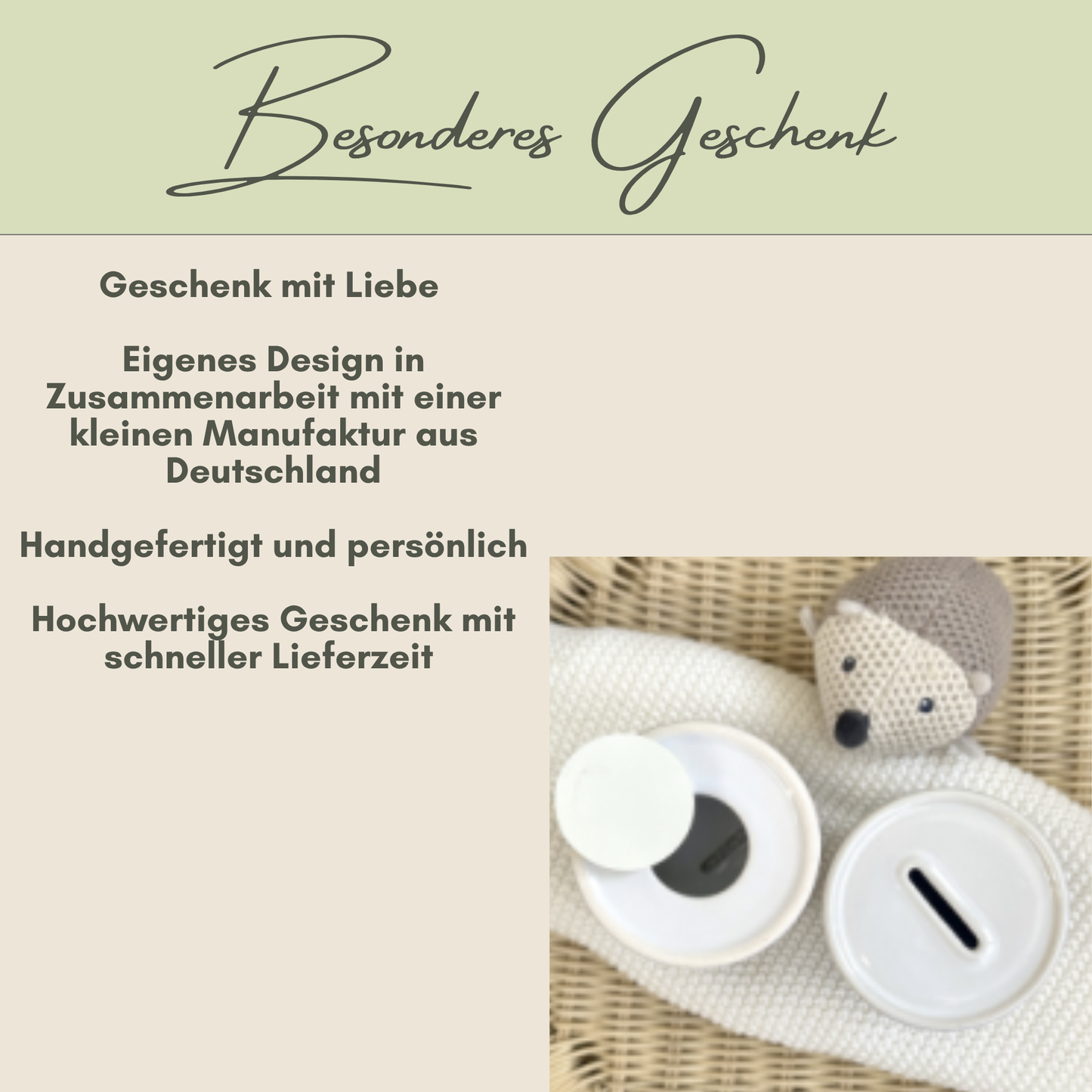 Personalisierte Keramik-Spardose mit Lotusblume – handgefertigt in Deutschland