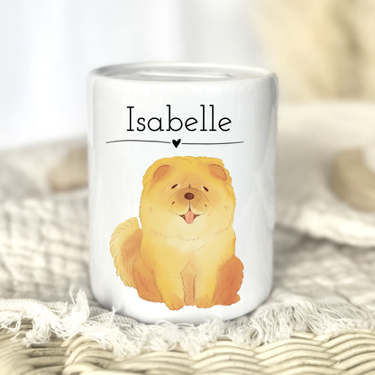 Personalisierte Keramik-Spardose mit Namen – Geschenk zur Geburt oder Taufe