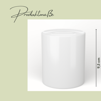 Personalisierte Keramik-Spardose mit Lotusblume – handgefertigt in Deutschland