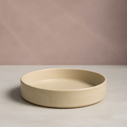 Handgefertigte Keramikschale Creme