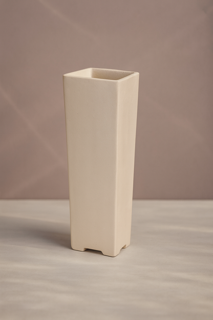 Handgefertigte Keramikvase Creme