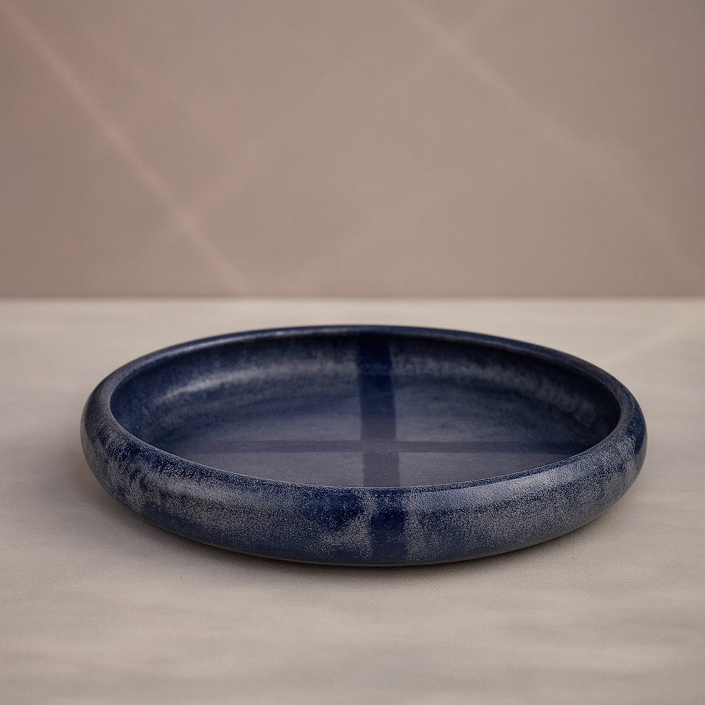 Handgefertigte Keramikschale Blau