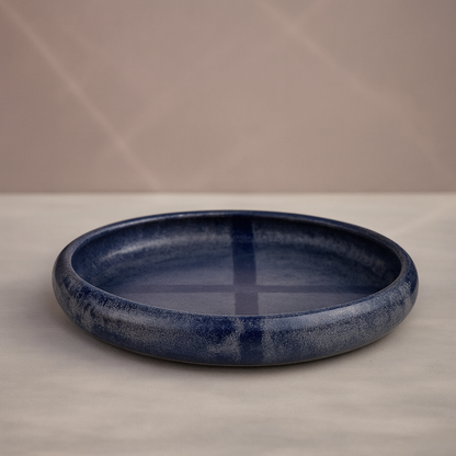 Handgefertigte Keramikschale Blau