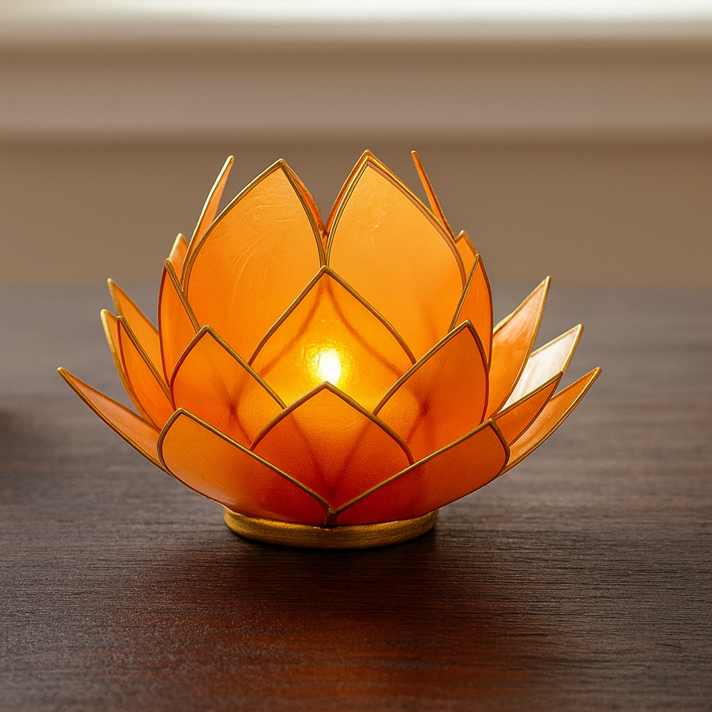 Svadhisthana Chakra Lotus Teelichthalter