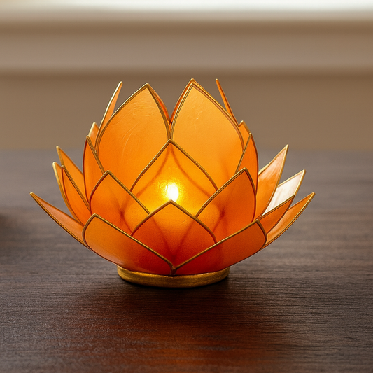 Svadhisthana Chakra Lotus Teelichthalter