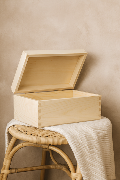 Personalisierte Holzkiste – mit Namen und Geburtsdaten