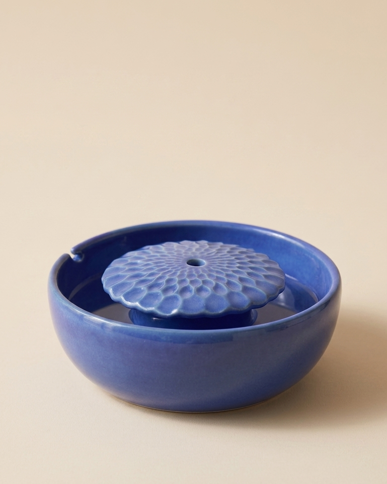 Ceramic fountain Blue Flower Ø 25.5 cm