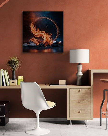 Element Feuer symbolisiert Yang und steht für Energie, Lebensfreude 