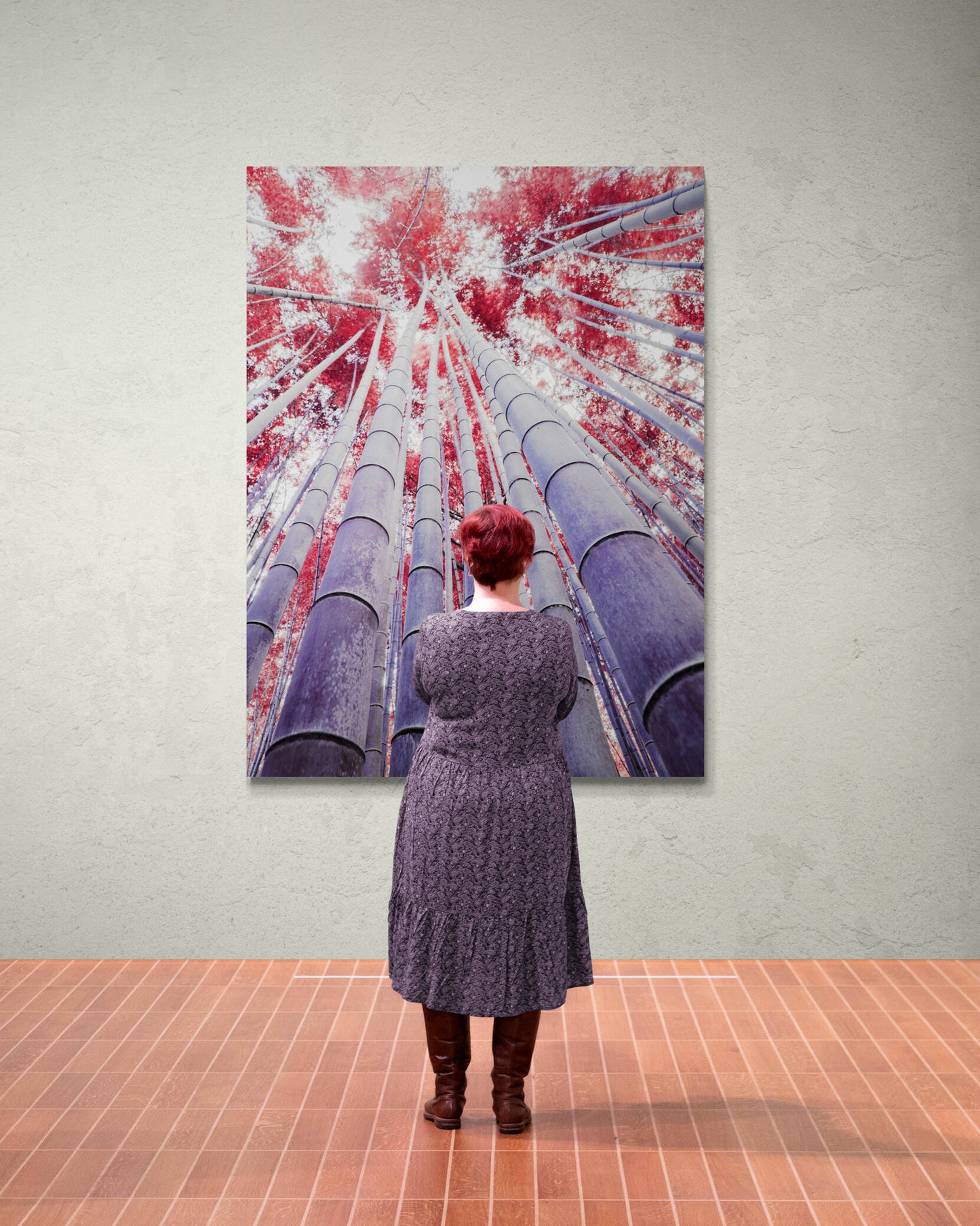 Fotografie Element Feuer Holz- Leinwandbild