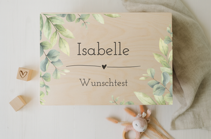 Personalisierte Holzkiste mit Wunschtext – ein Geschenk für jeden Anlass