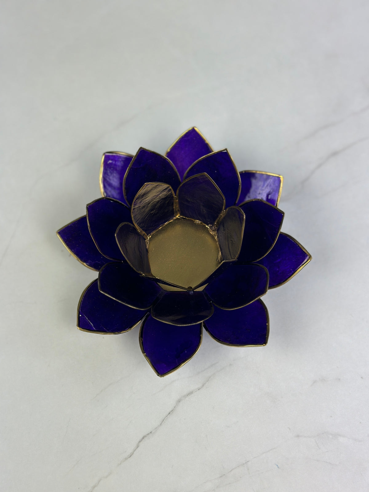 Lotus Teelichthalter - Violett Kronenchakra