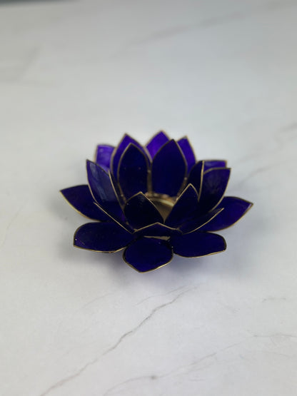 Lotus Teelichthalter - Violett Kronenchakra