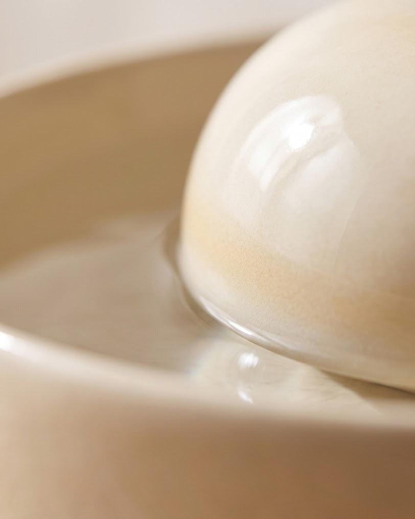 Feng Shui Brunnen Creme Ø 25,5 cm