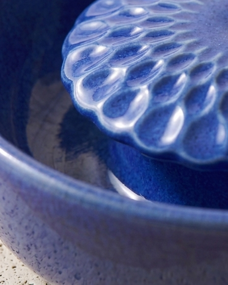 Ceramic fountain Blue Flower Ø 25.5 cm