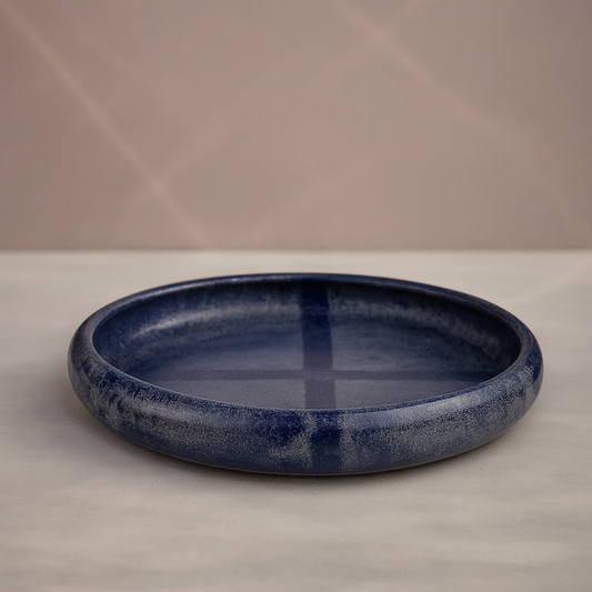 Handgefertigte Keramikschale Blau