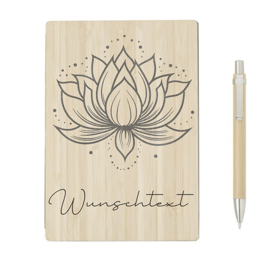 Personalisiertes Notizbuch aus Bambus