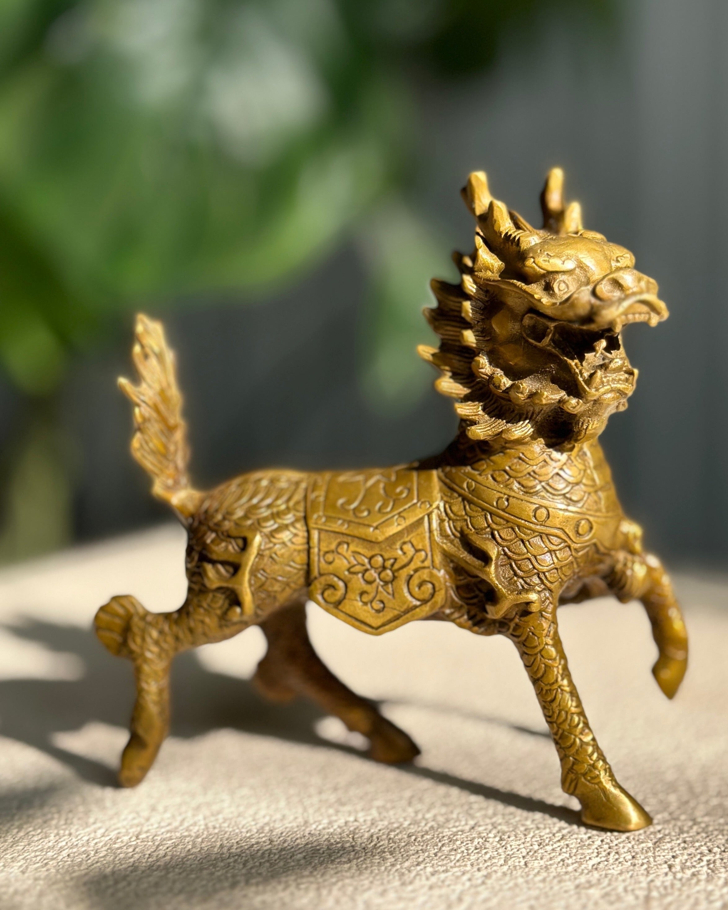 Qilin aus Messing – handgefertigt