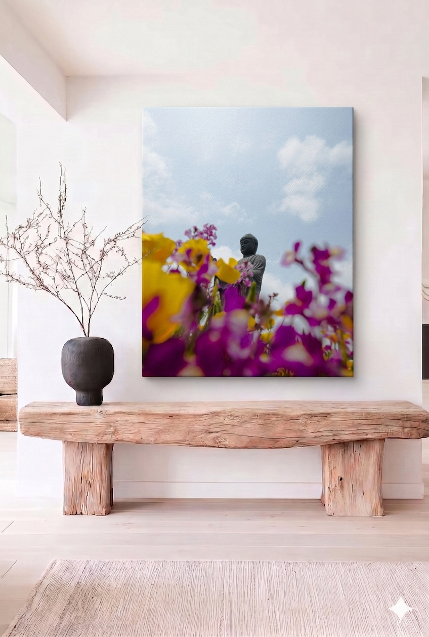 Feng Shui Bild „Buddha“ – Fotografie für Stille & bewusste Raumgestaltung