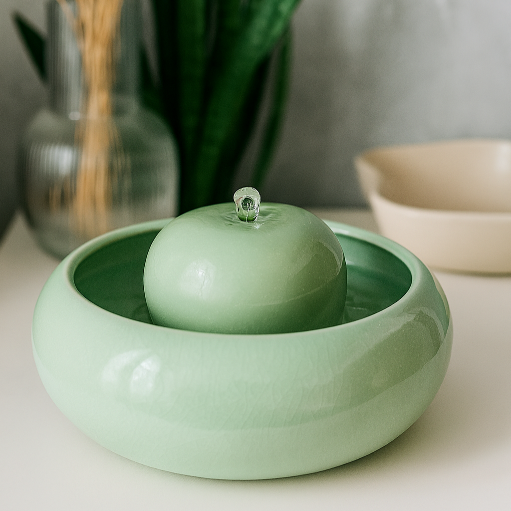 Feng Shui Brunnen Keramik Blau – Quelle der Ruhe & Harmonie | Handgemacht