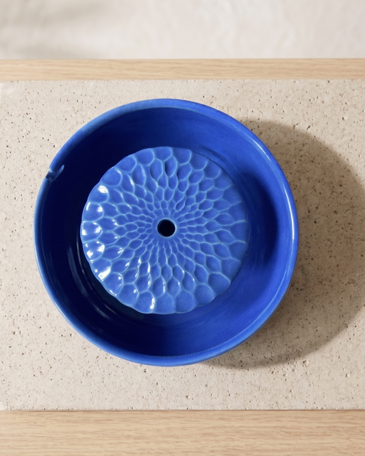 Handgefertigter Feng Shui Keramikbrunnen Blume | Berlin Design