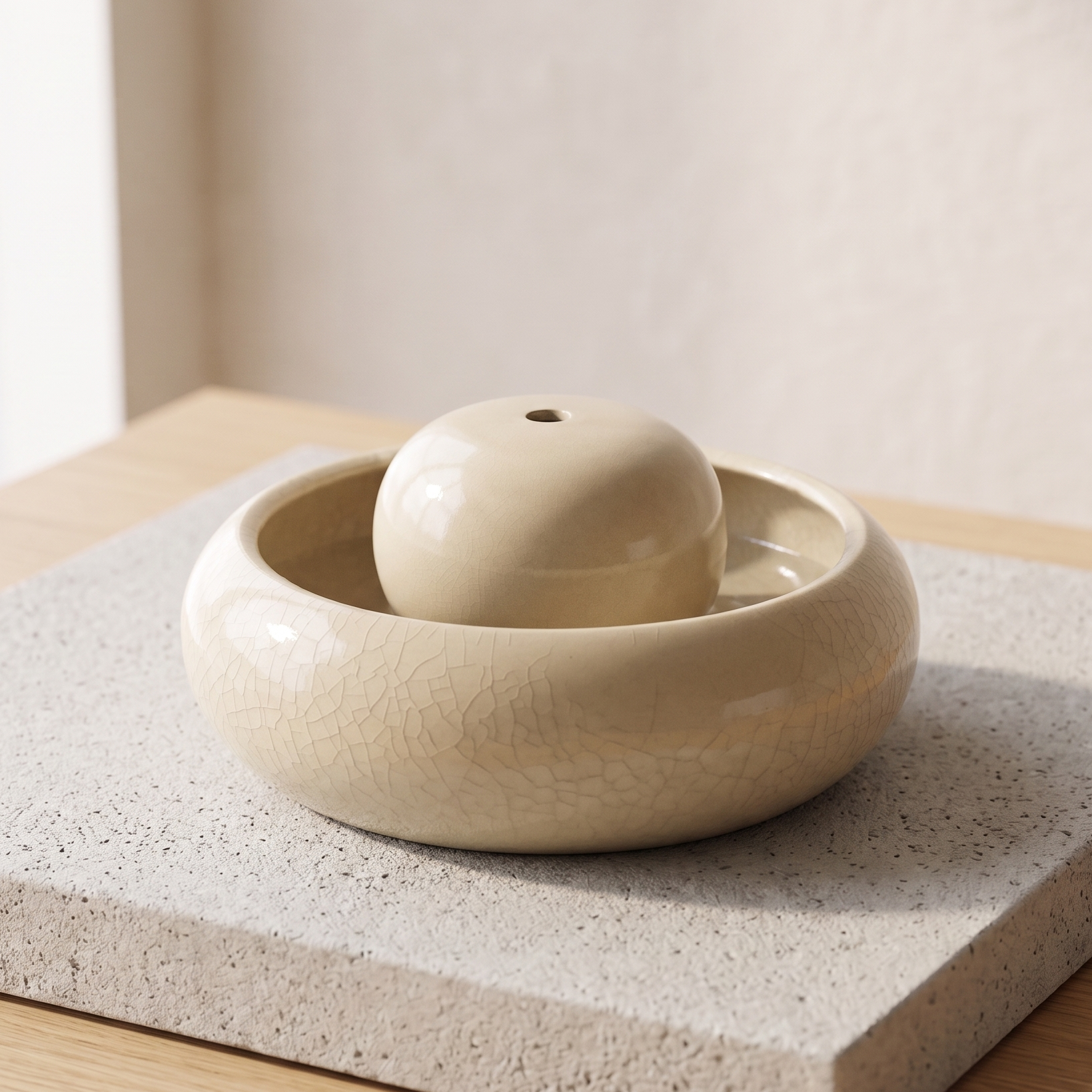 Keramikbrunnen Creme Ø 25,5 cm