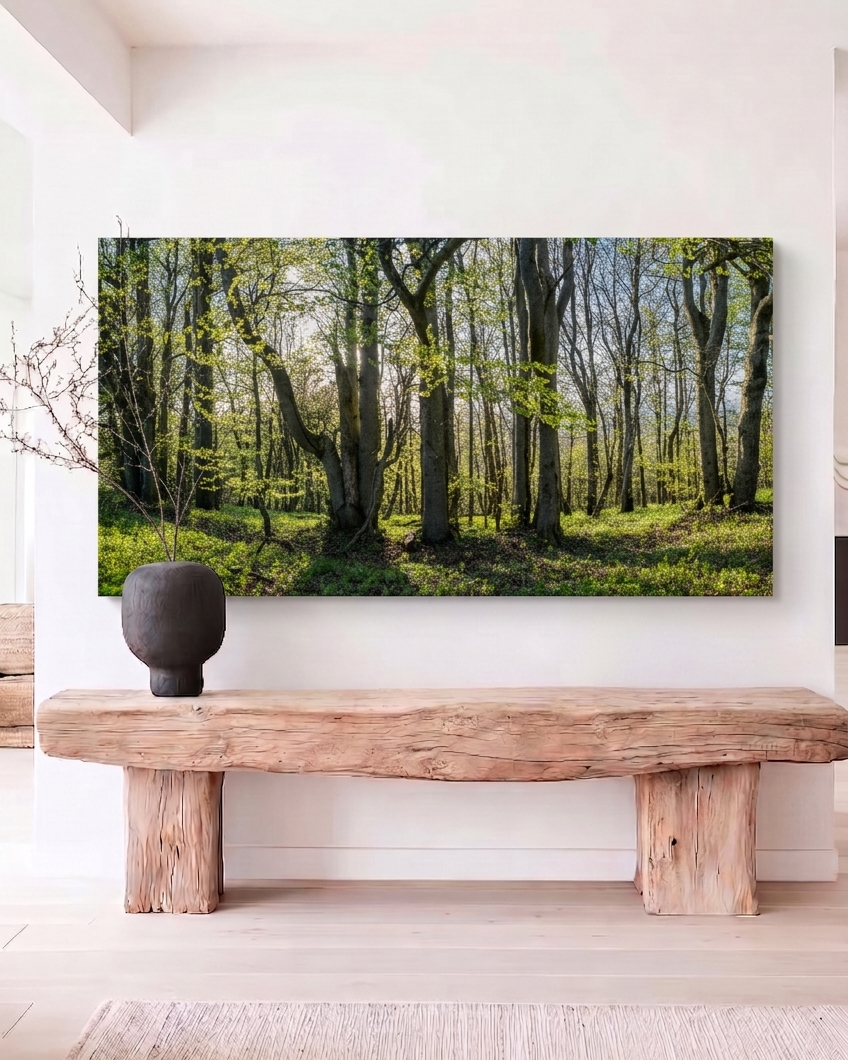 Leinwandbild Wald – Element Holz