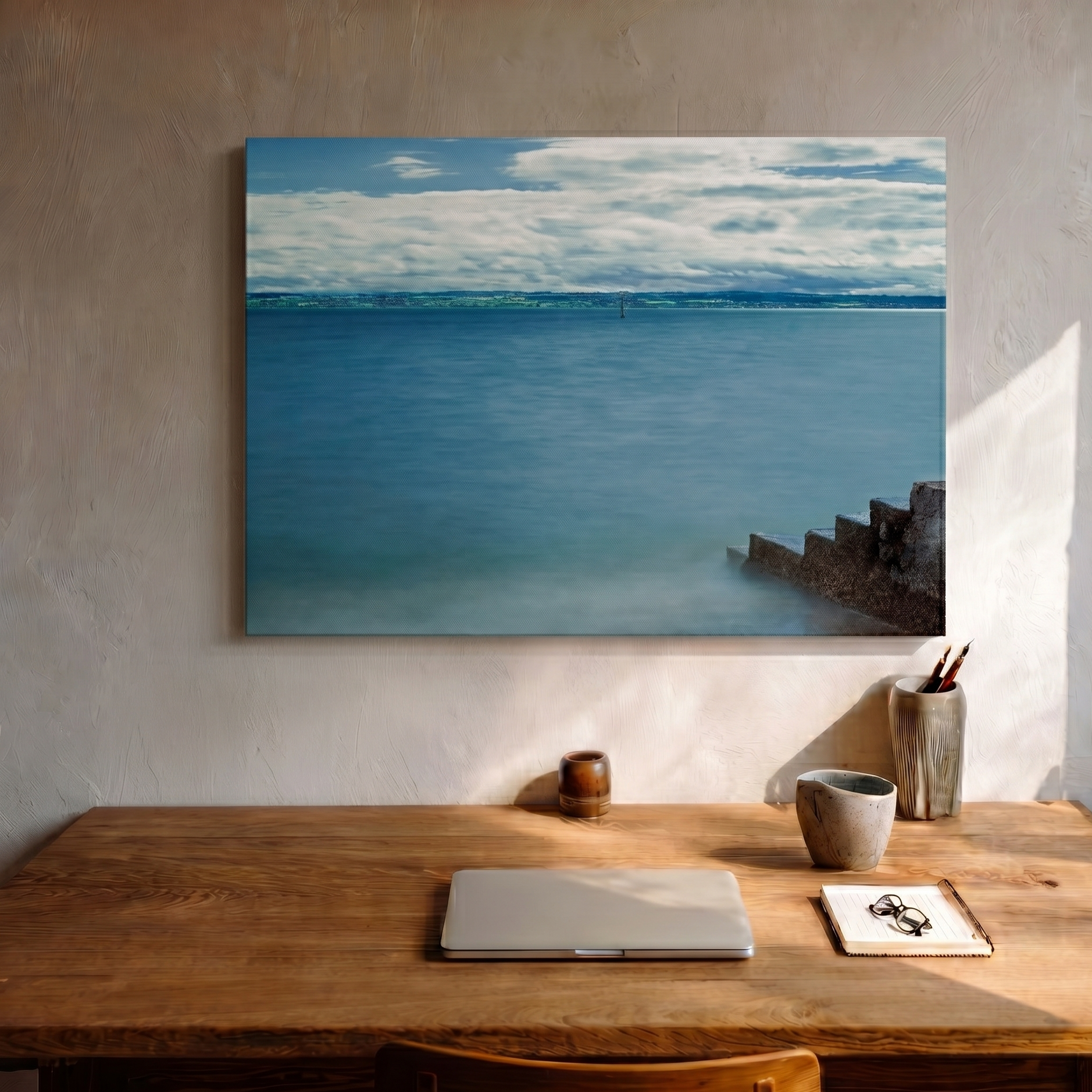 Feng Shui Bild „Element Wasser“ – Leinwand für Klarheit & Ruhe im Raum