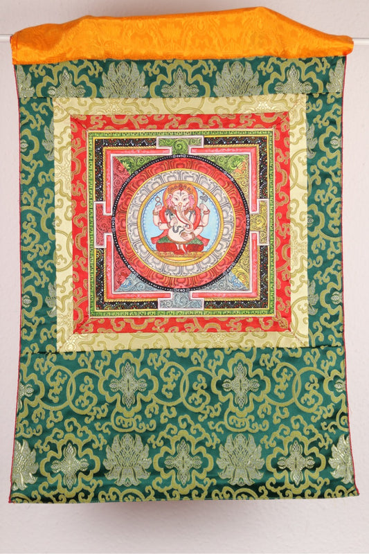 Thangka Tibetan Tapestry with Ganesha